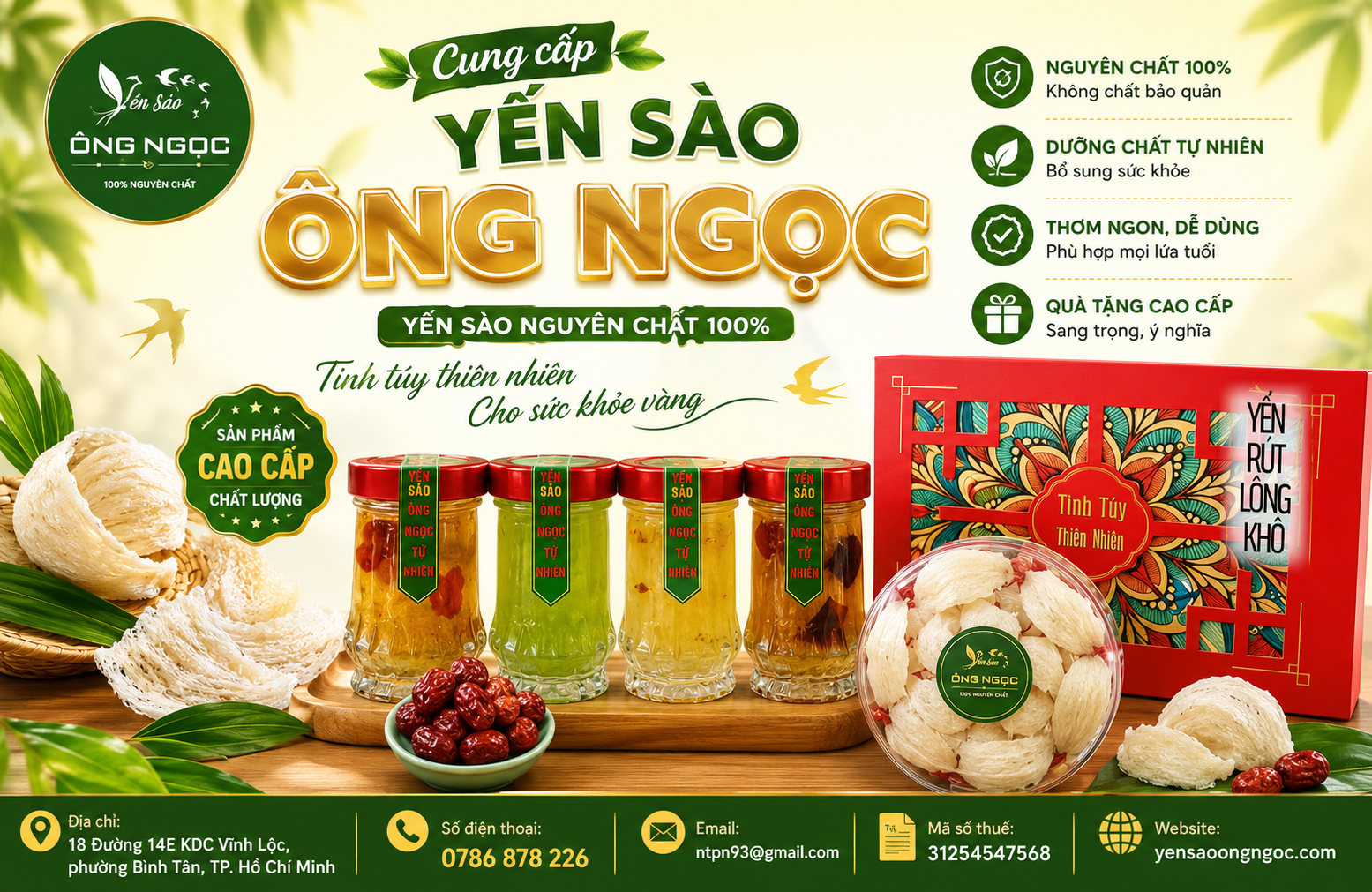 cung cấp yến sào nguyên chất ở Bình Tân